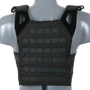 JPC Black Vest With Ballistic Plates - 8 Fields