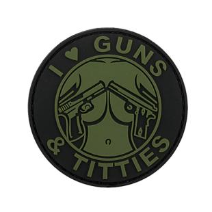3D Guns & Titties PVC Patch - Green