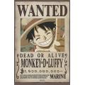 Póster One Piece Wanted Luffy