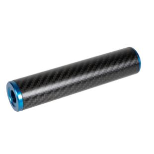 Silenciador fibra de carbono 30x150mm Azul